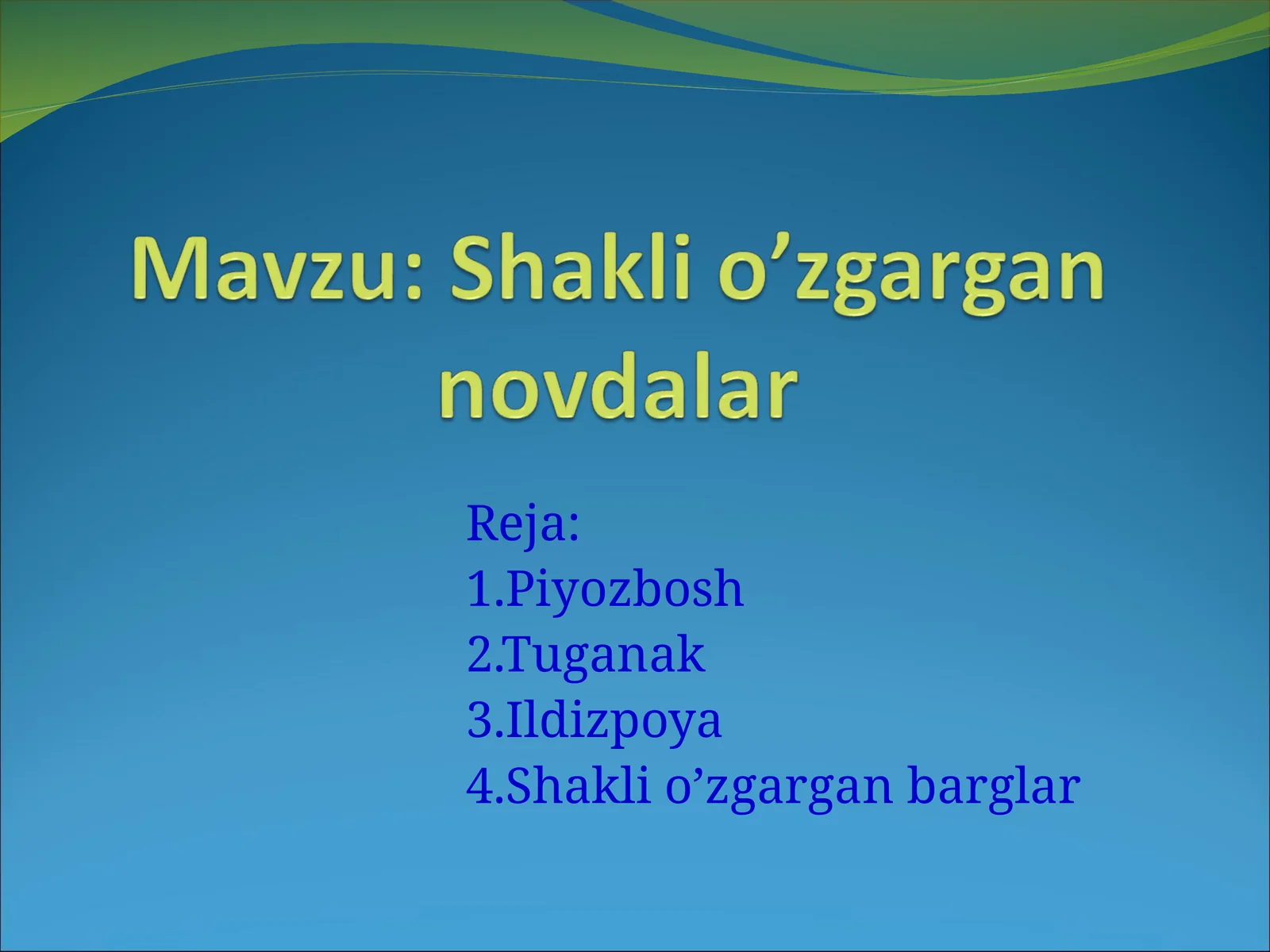Bargning tuzilishi
