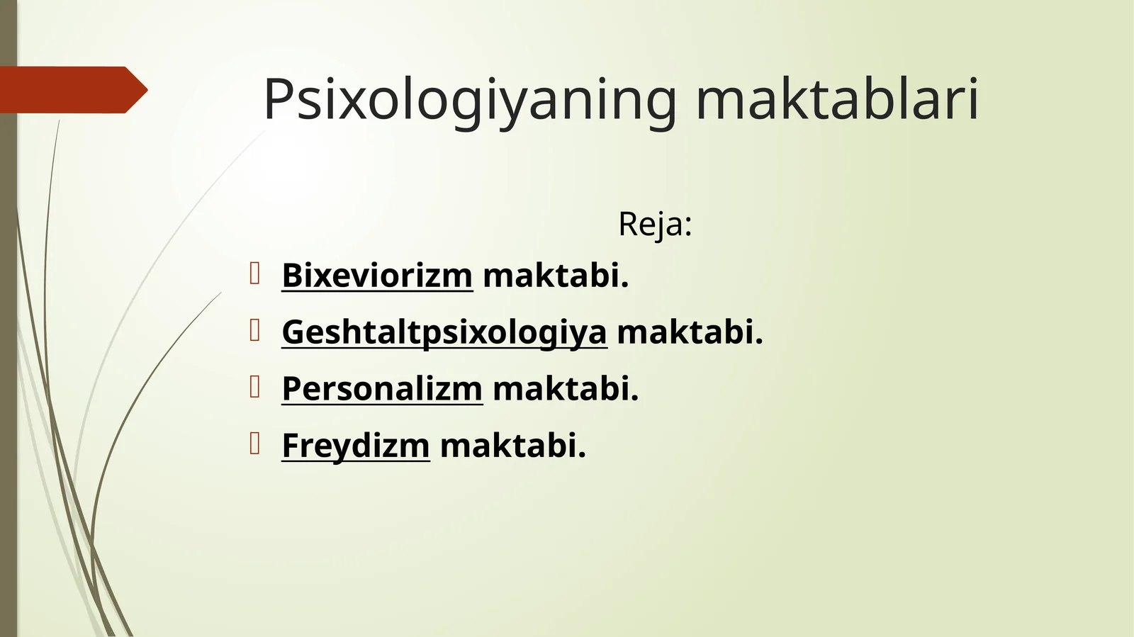 Psixologiyaning maktablari