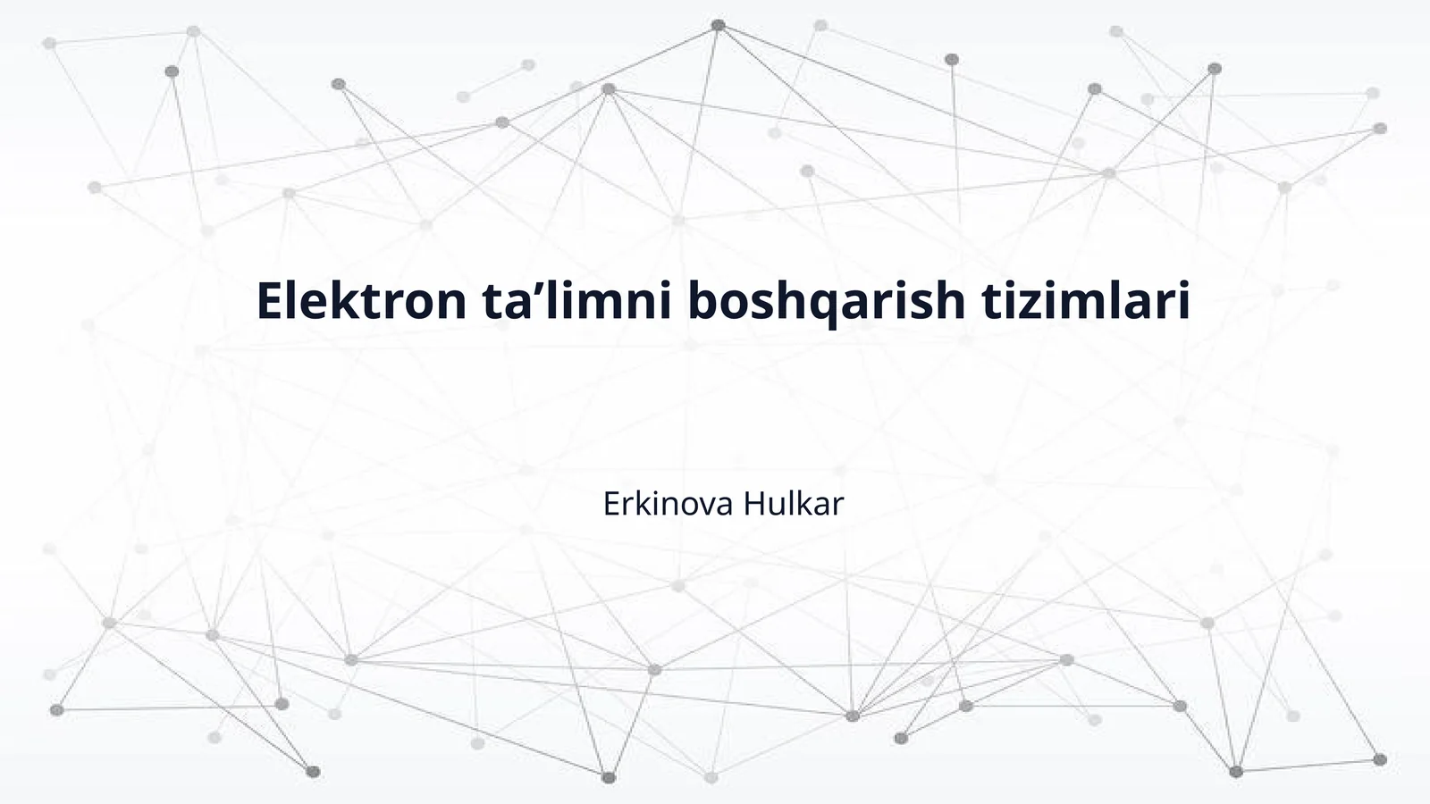 Elektron ta’limni boshqarish tizimlari