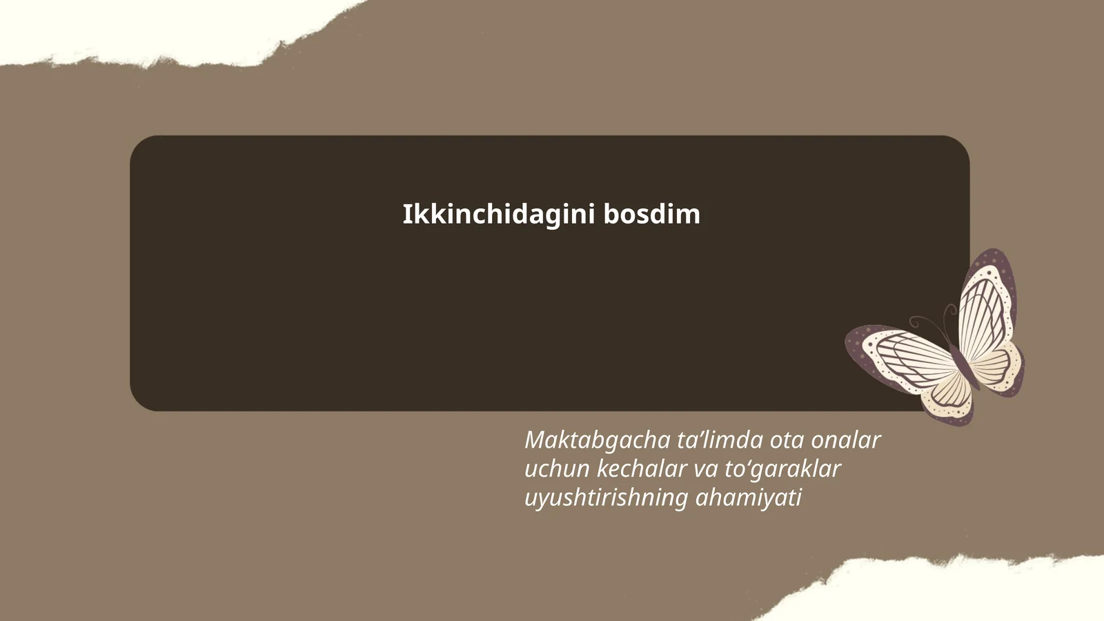 Maktabgacha taʼlimda ota onalar uchun kechalar va toʻgaraklar uyushtirishning ahamiyati