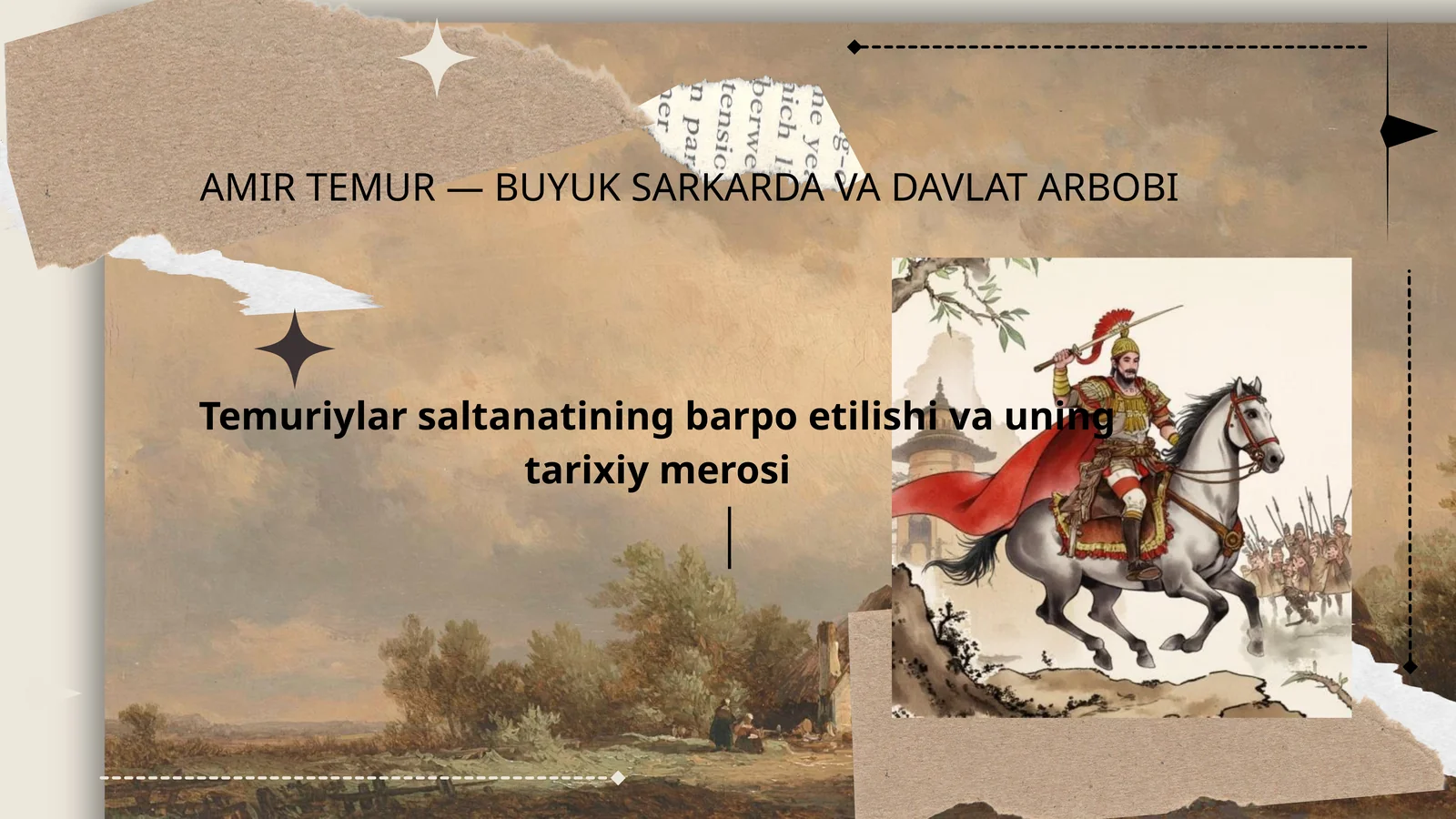 AMIR TEMUR — BUYUK SARKARDA VA DAVLAT ARBOBI
