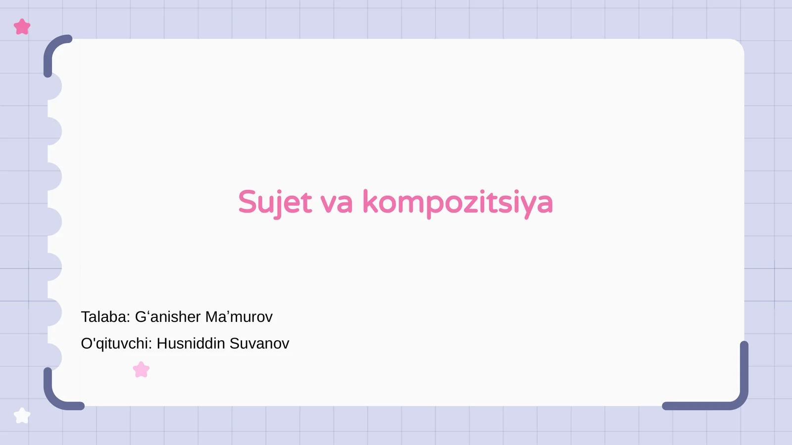 Sujet va kompozitsiya