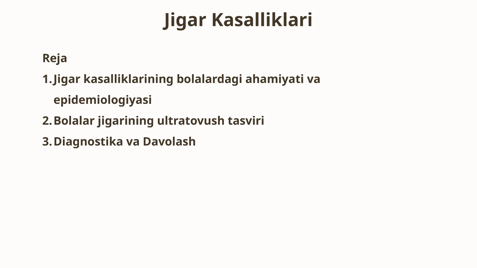 Jigar kasalliklari