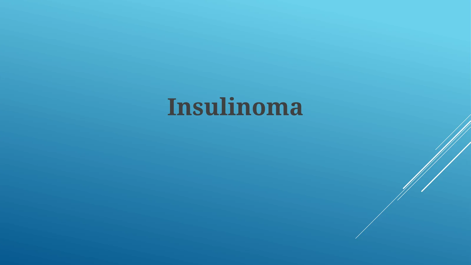 Insulinoma