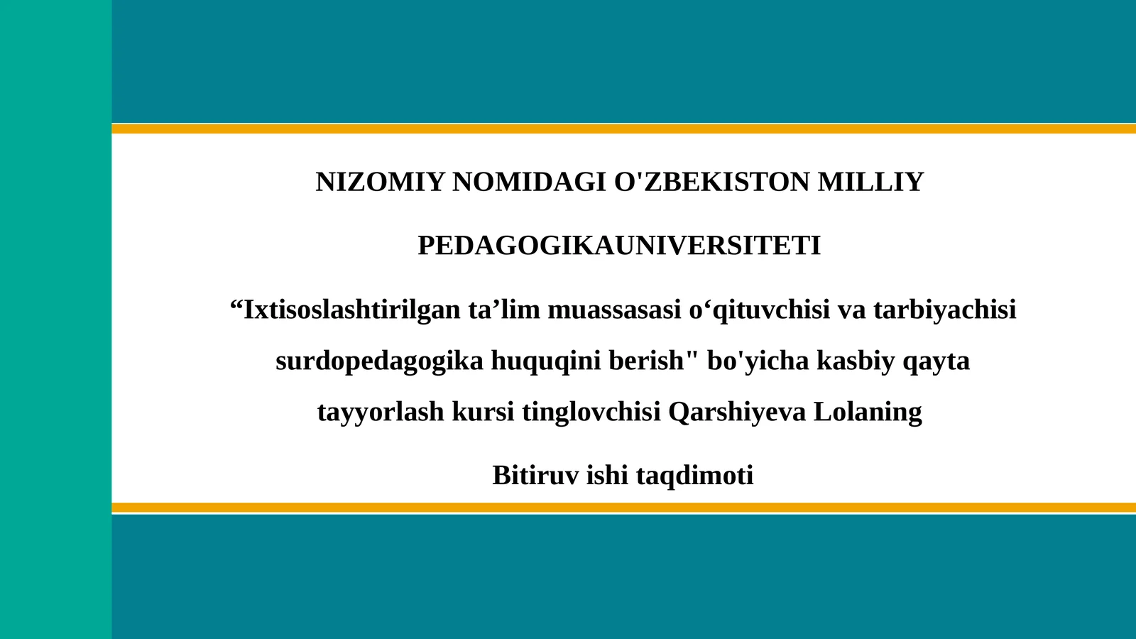 Eshitishda nuqsoni bo'lgan bolalarning korreksion-pedagogik tarbiyasida oila, maktab va mahalla hamkorligi