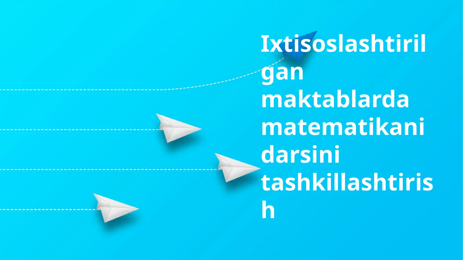 Ixtisoslashtirilgan maktablarda matematikani darsini tashkillashtirish