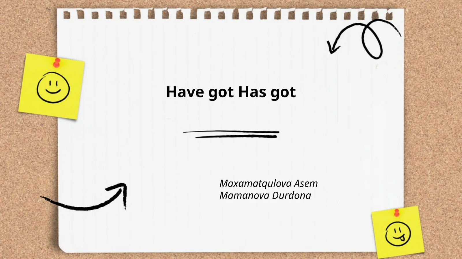 Have got Has got