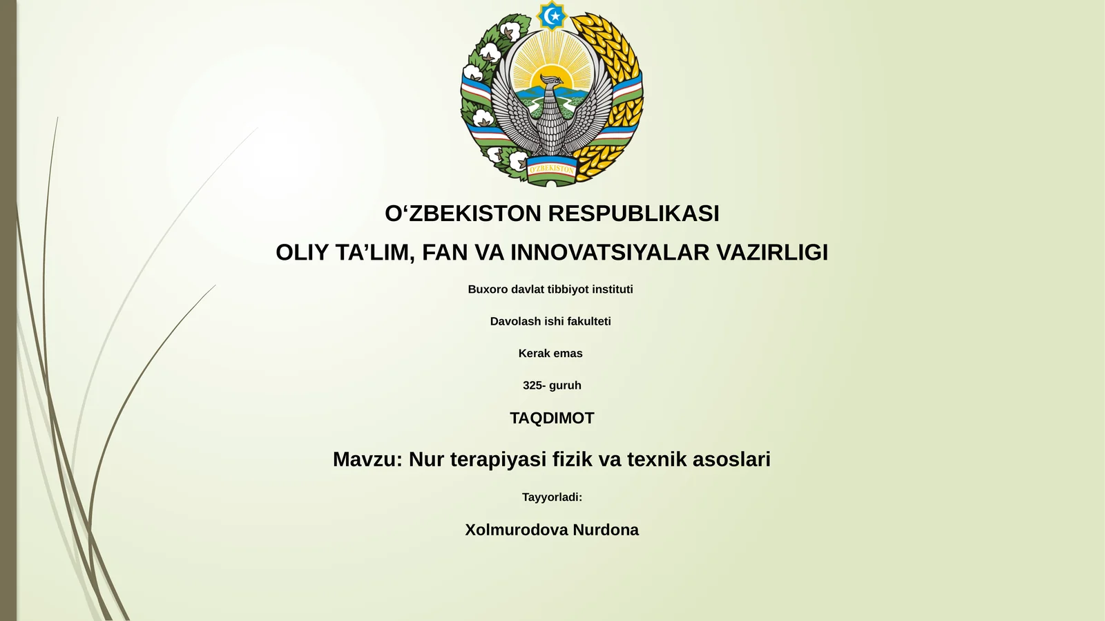Nur terapiyasi fizik va texnik asoslari