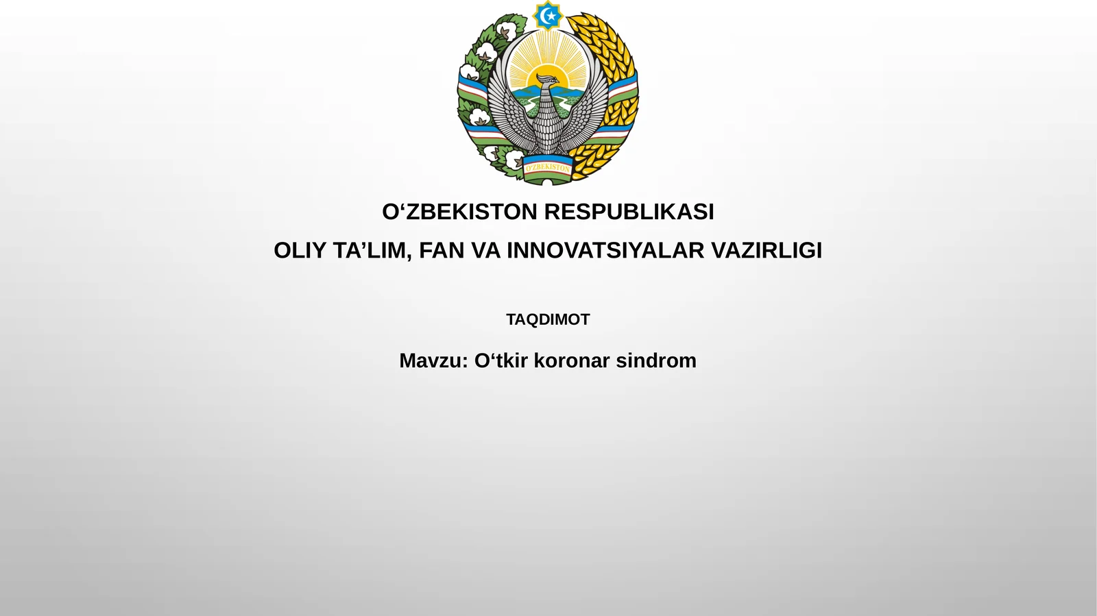 Oʻtkir koronar sindrom