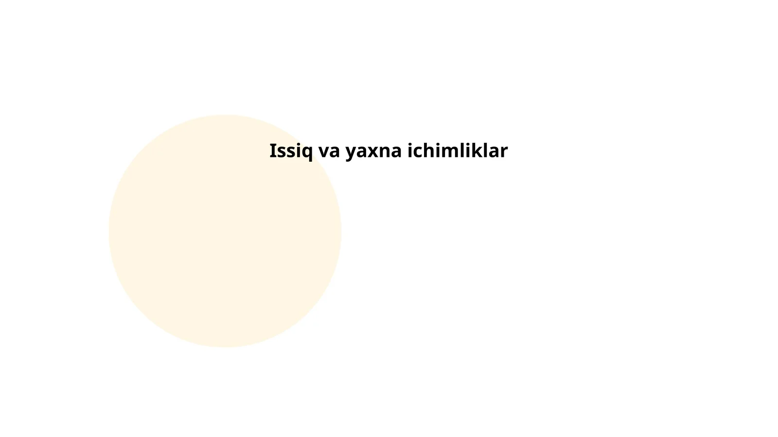 Issiq va yaxna ichimliklar