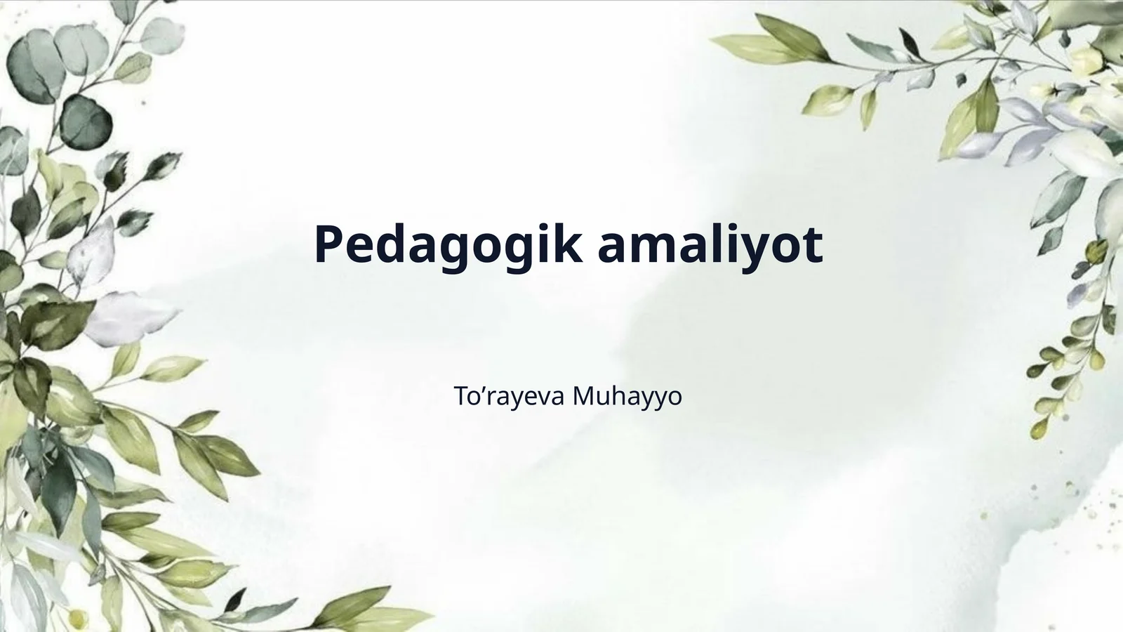 Pedagogik amaliyot