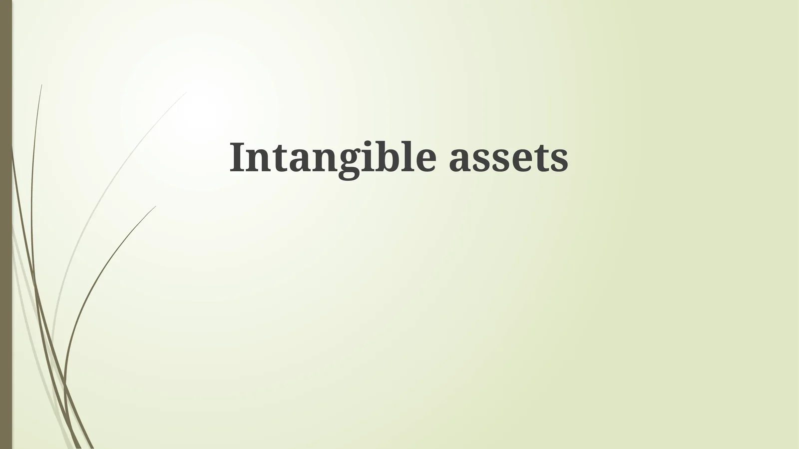 Intangible assets