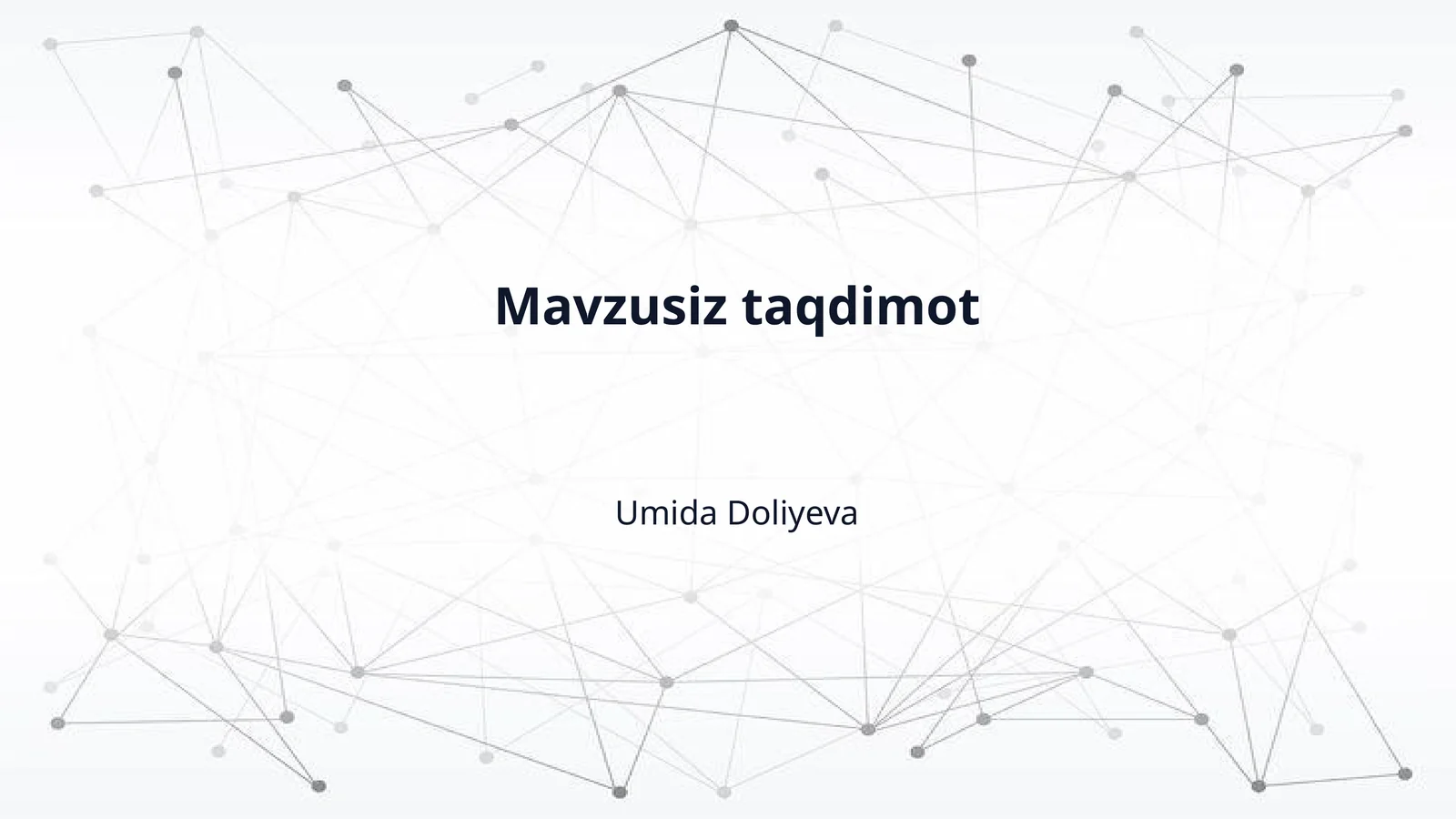 Mavzusiz taqdimot