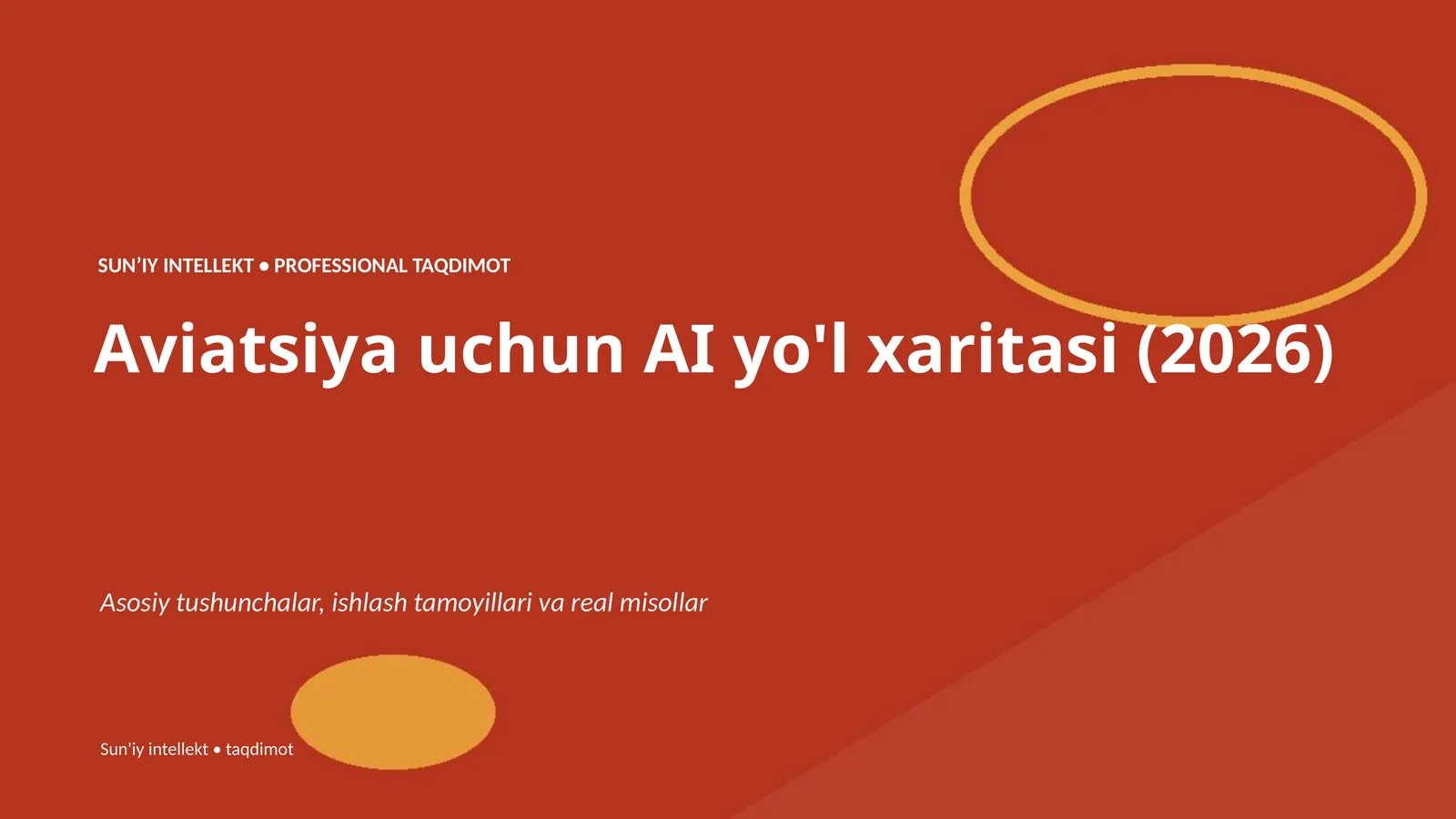 Aviatsiya uchun AI yo'l xaritasi (2026)