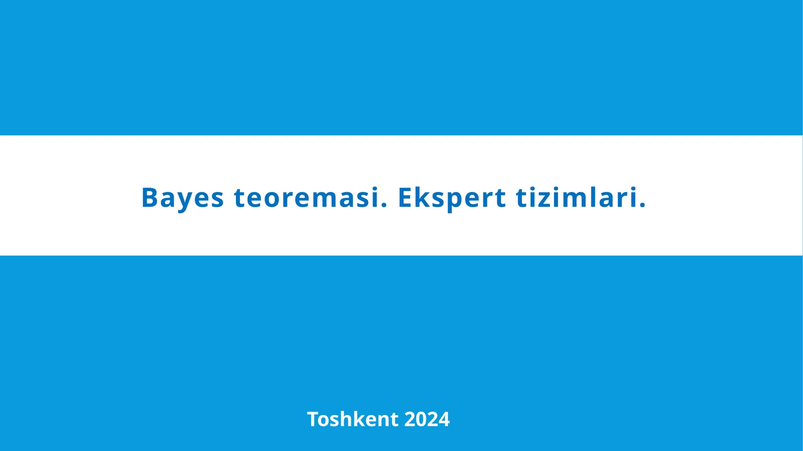 Bayesteoremasi.Eksperttizimlari