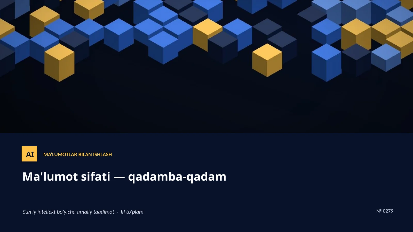 Ma'lumotlar Bilan Ishlash