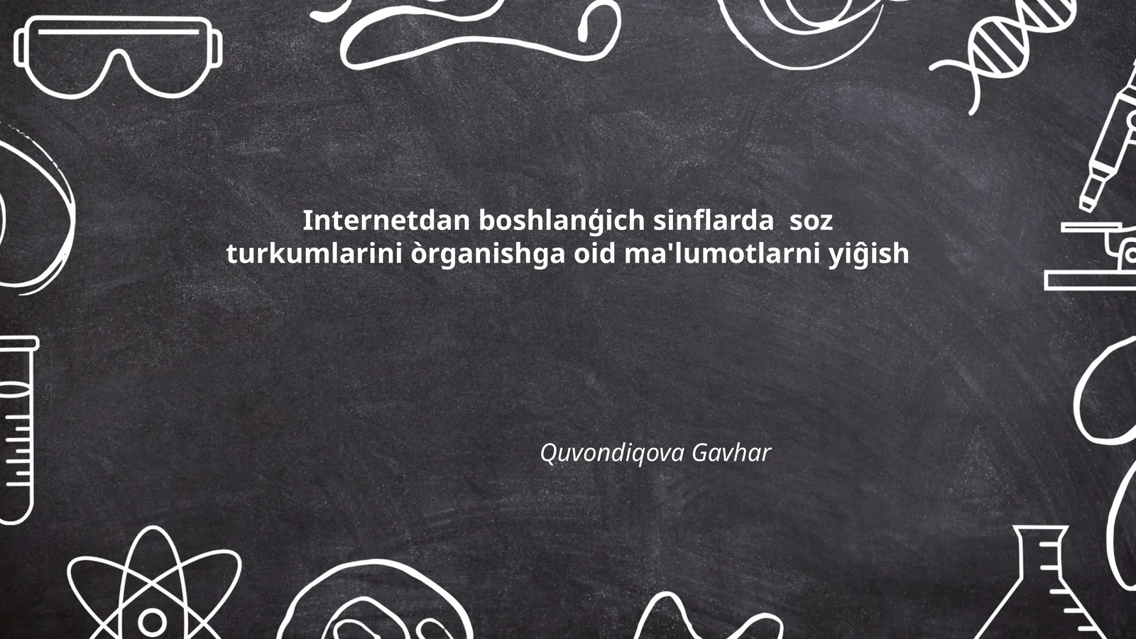 Internetdan boshlanģich sinflarda soz turkumlarini òrganishga oid ma'lumotlarni yiĝish