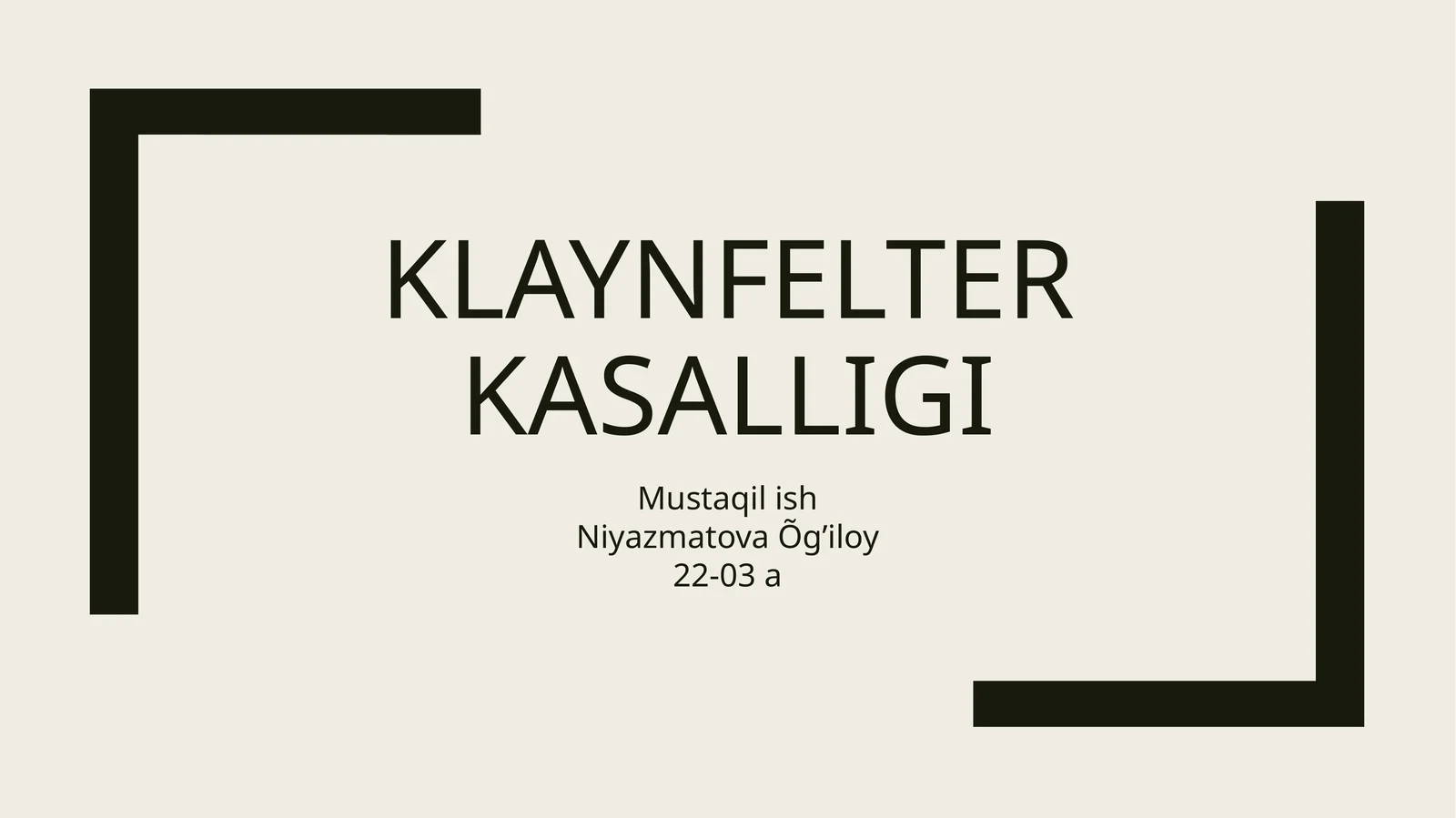 Klaynfelter sindromi