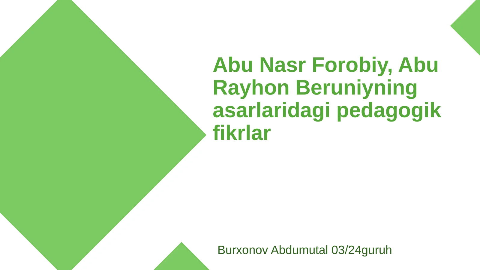 Abu Nasr Forobiy: Ta'lim va Ilm-fan Fikrlari