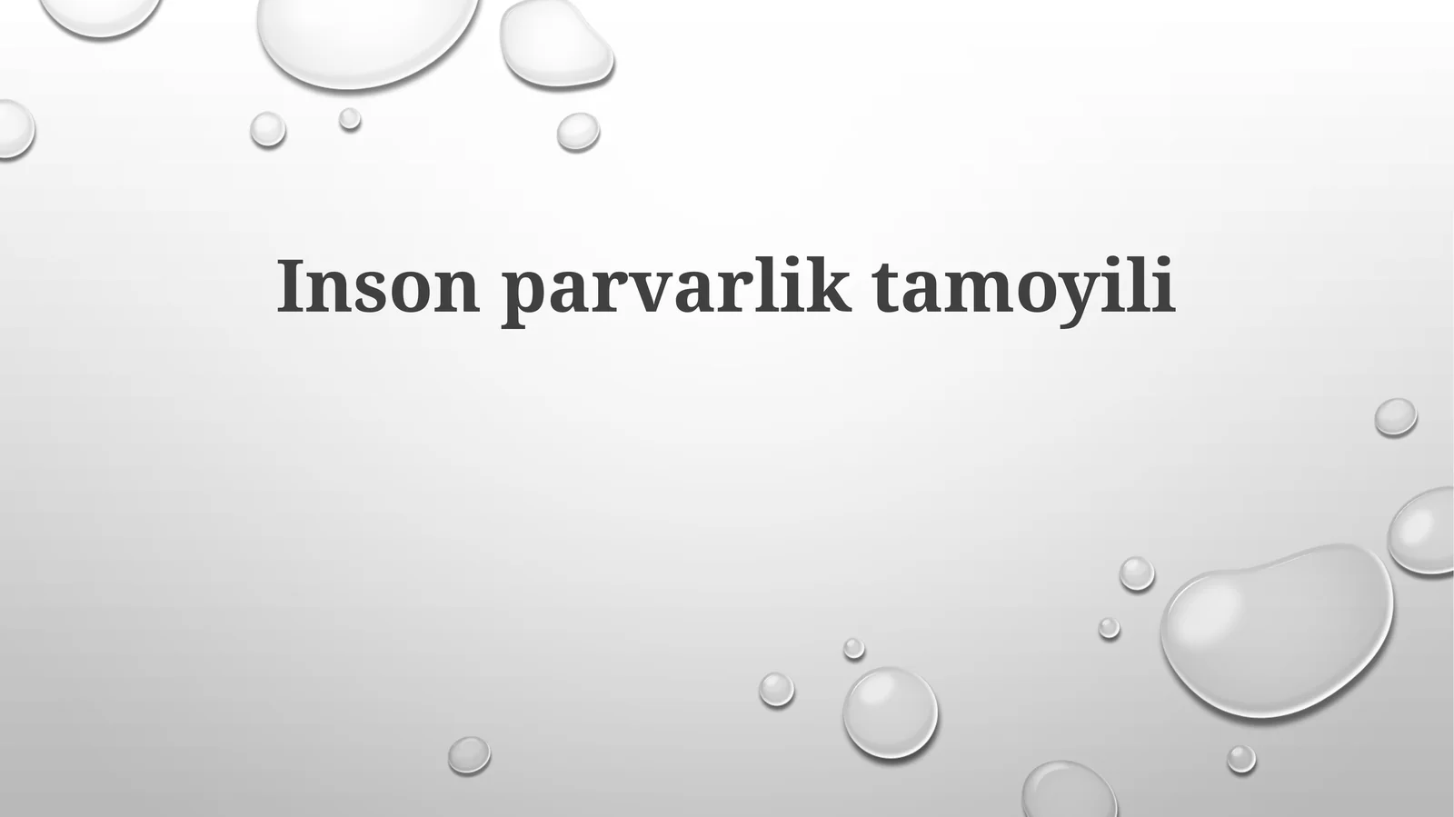 Insonparvarlik tamoyillari