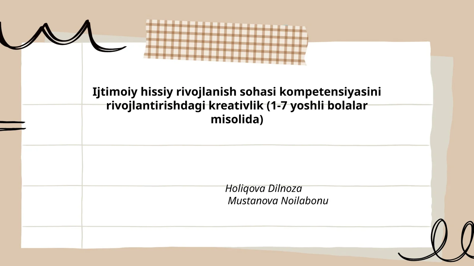 Kreativlik va ijtimoiy-emotsional rivojlanish