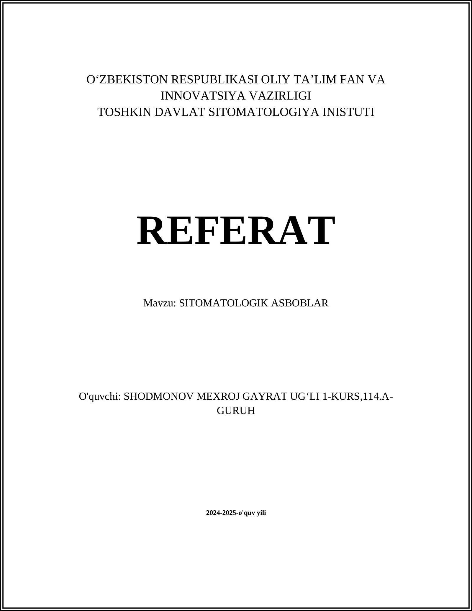 SITOMATOLOGIK ASBOBLAR