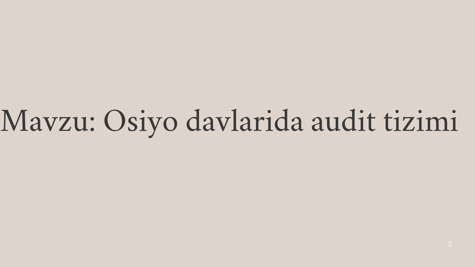 audit haqida malumot