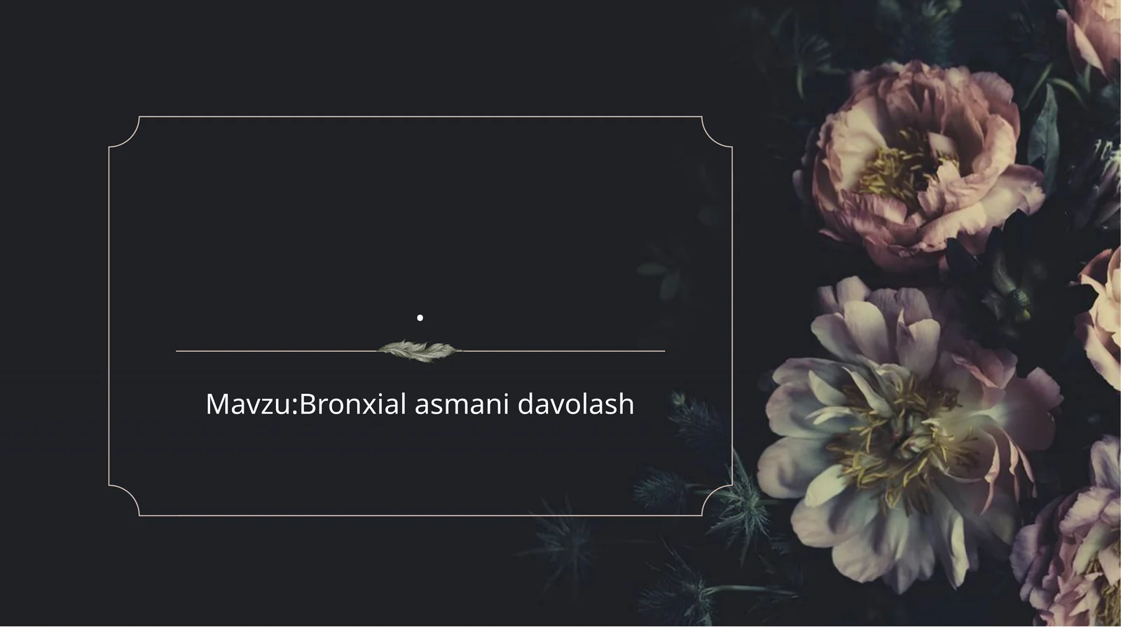 Bronxial asmani davolash