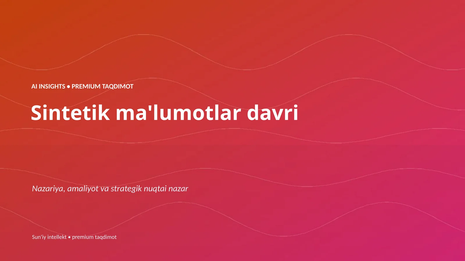 Sintetik ma'lumotlar davri
