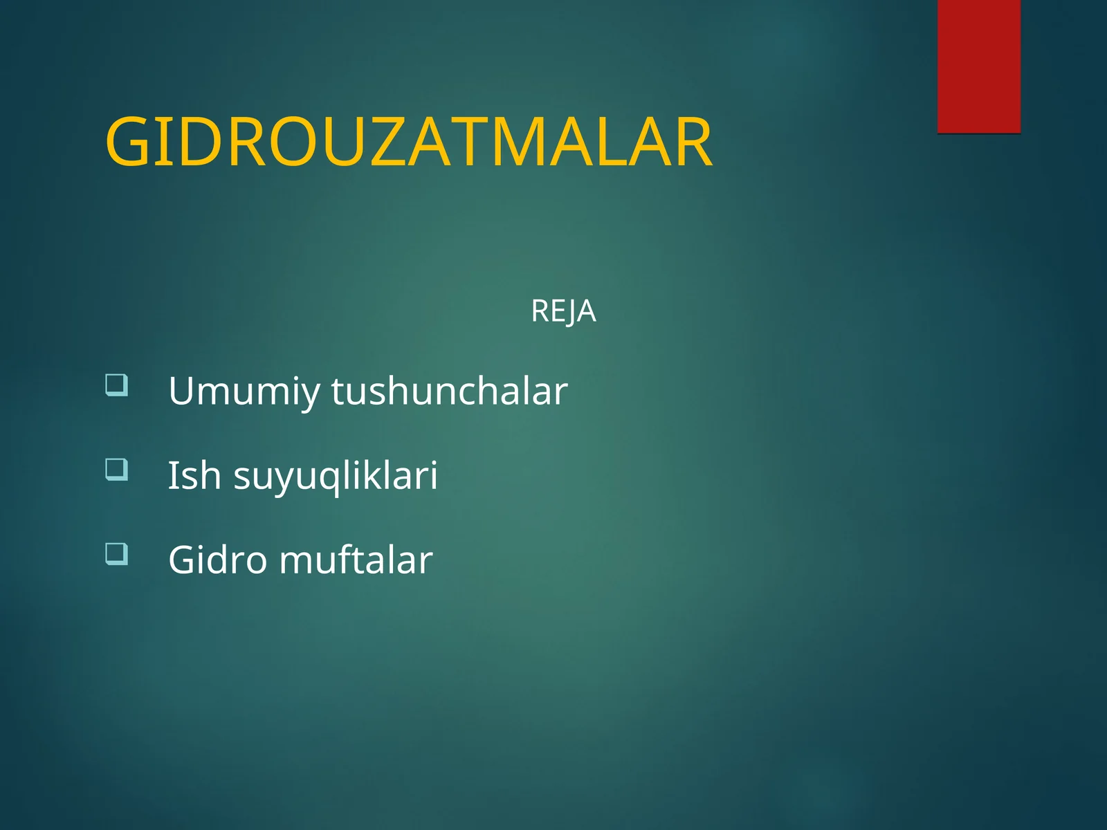 GIDRОUZАTMАLАR