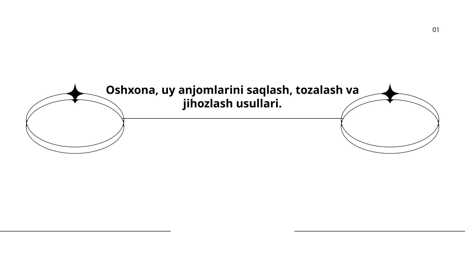 Oshxona va uy anjomalarini saqlash, tozalash va jihozlash usullari