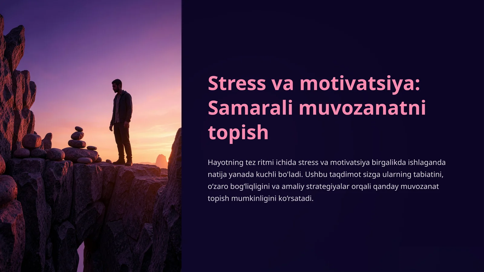 Stress va motivatsiya: Samarali muvozanatni topish