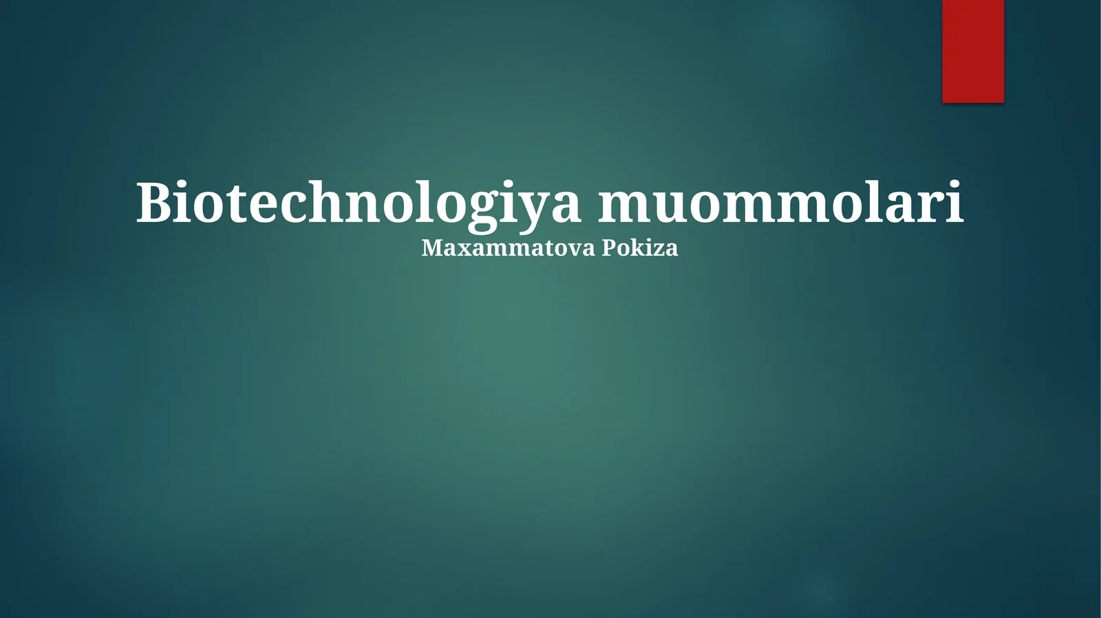 Biotechnologiya muommolari