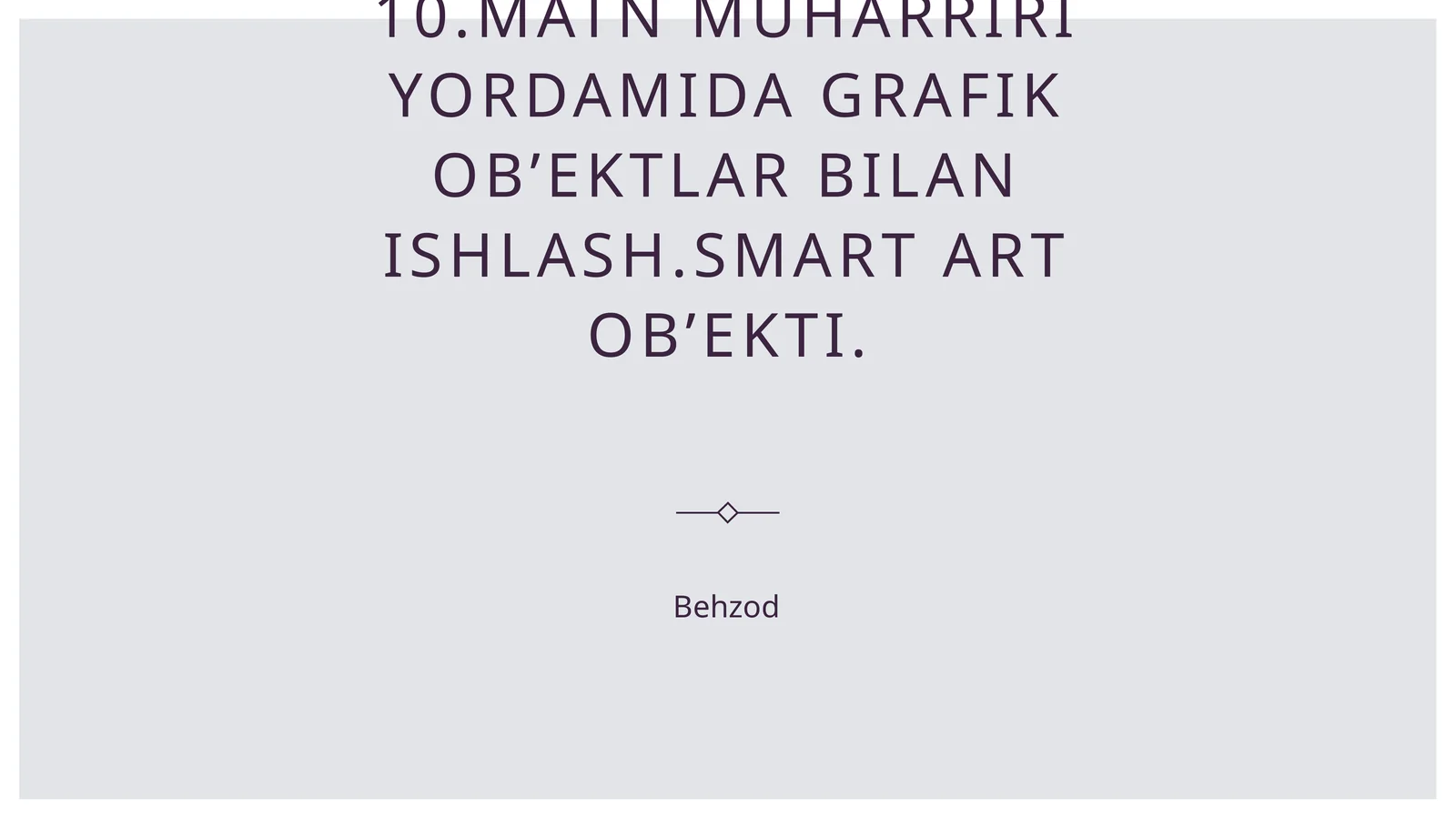 Grafik ob'ektlar va SmartArt