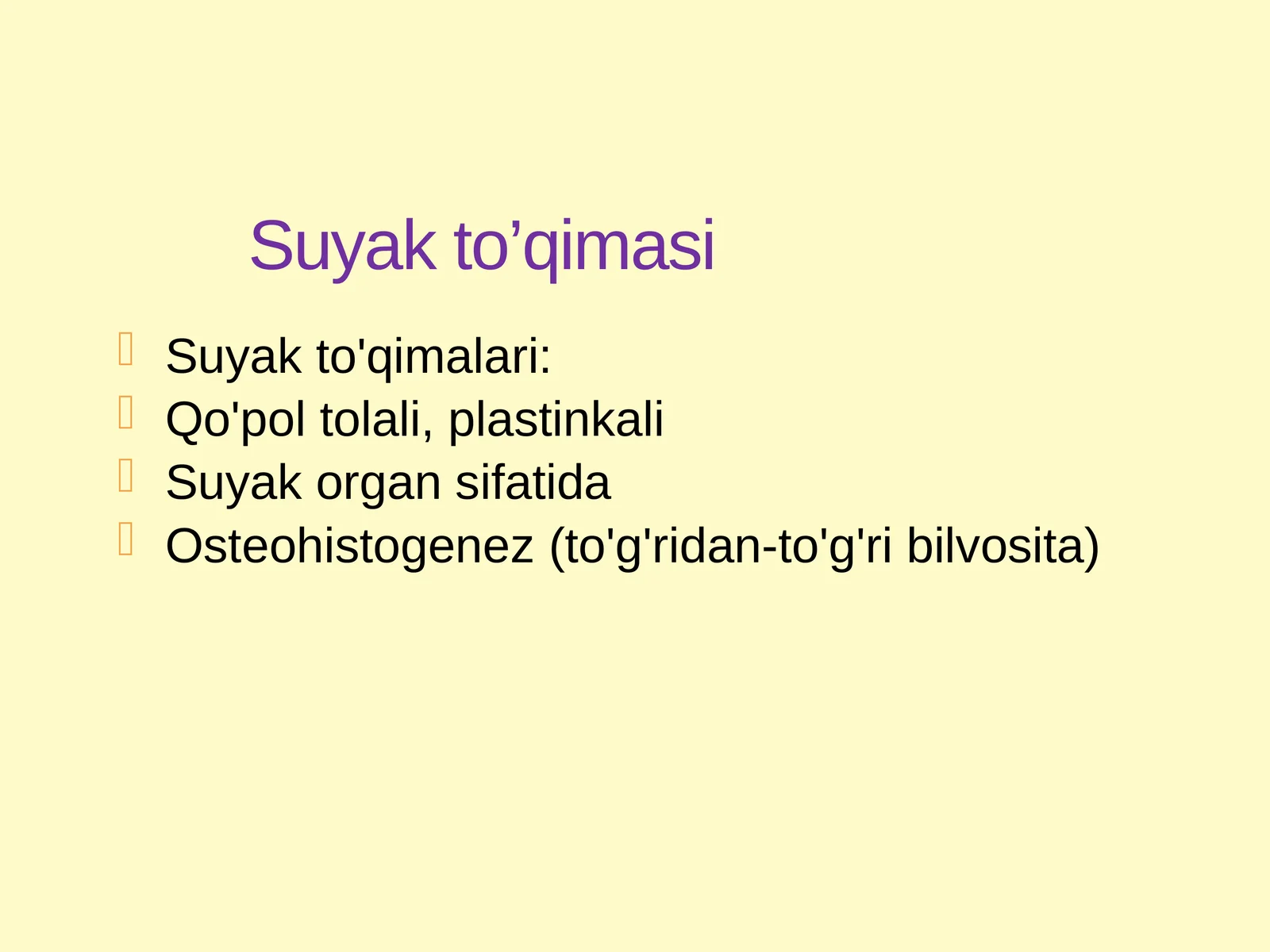 Suyakto'qimalari