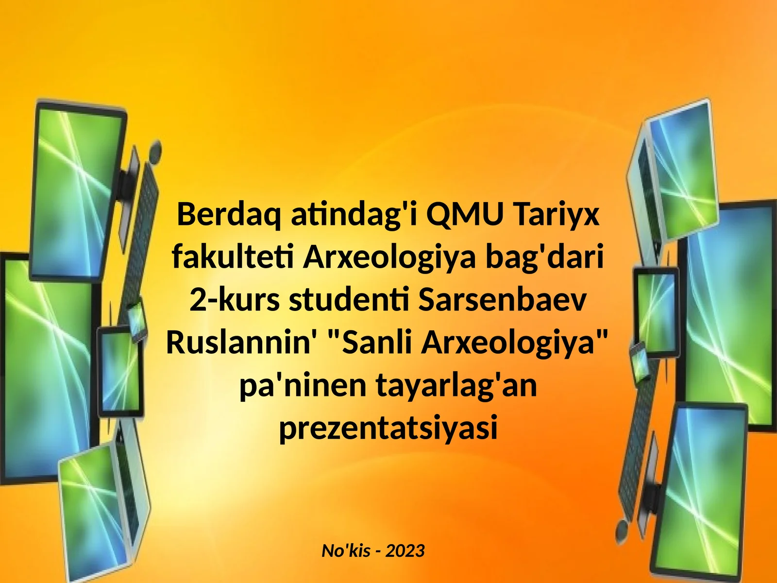 Arxeologiyaliq da'wirlestiriwde Dendroxronologiyaliq ha'm spora-gu'lshan' usıllarınin' qollanılıwı
