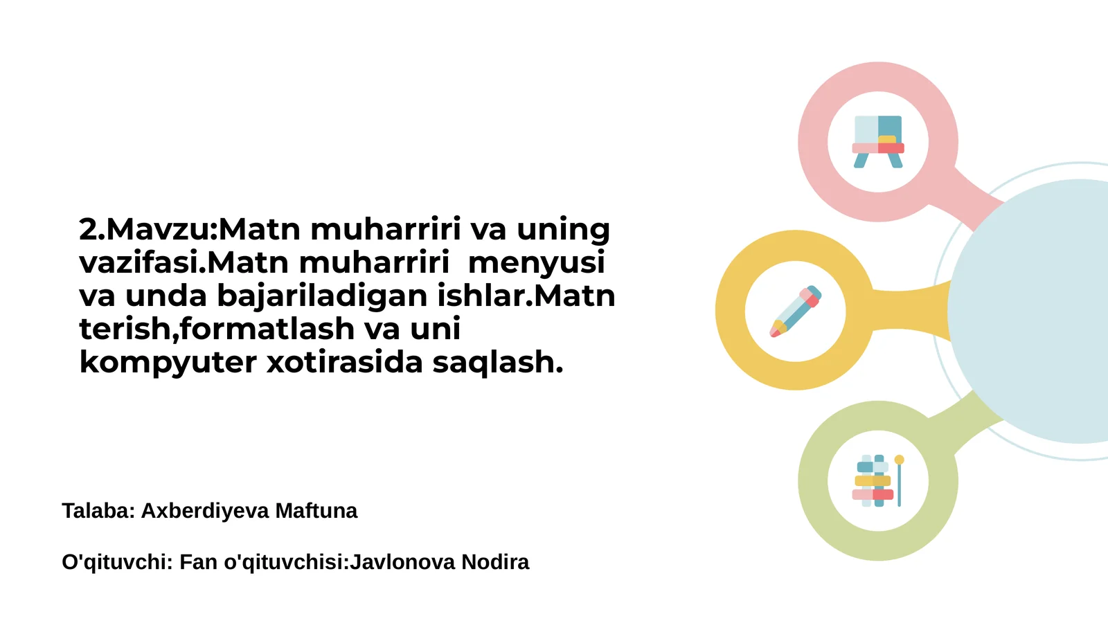Matn muharriri va uning vazifasi
