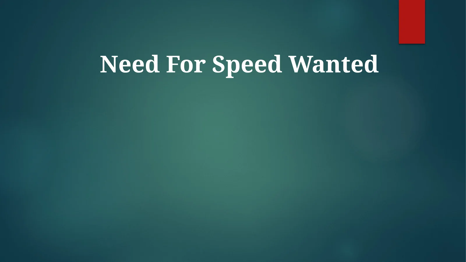 Need For Speed Wanted