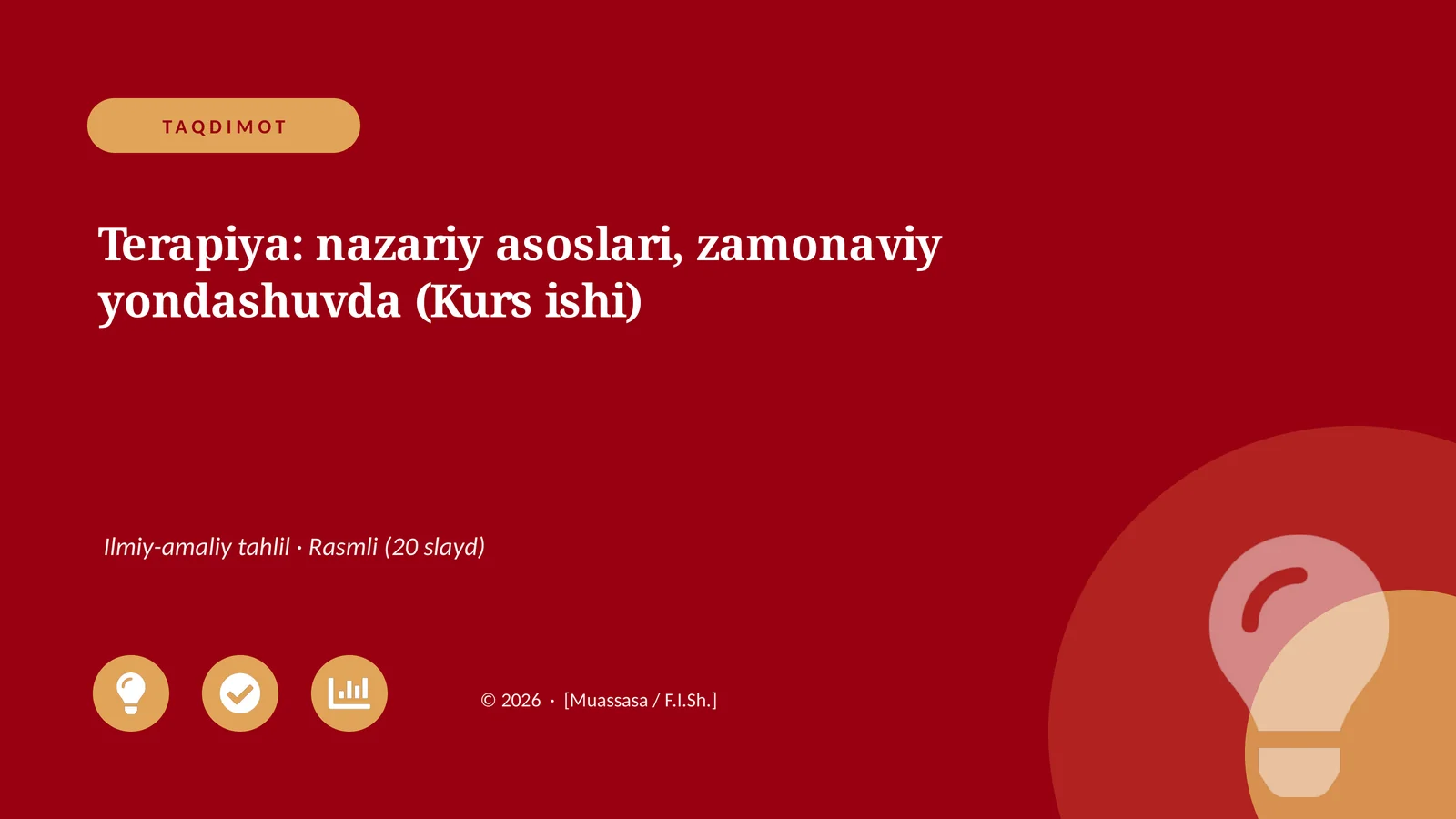 Terapiya: nazariy asoslari, zamonaviy yondashuvda (Kurs ishi)