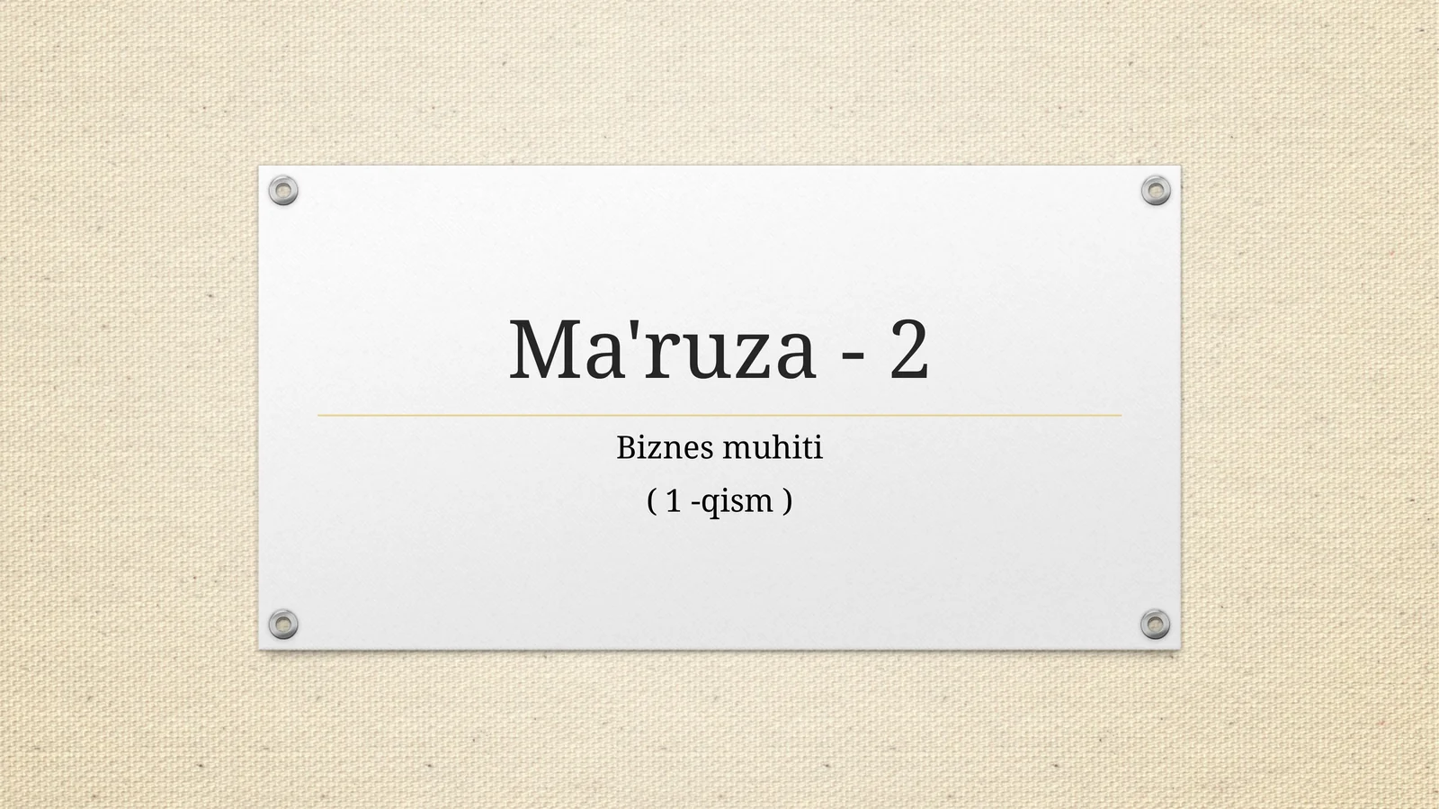 Biznes muhiti