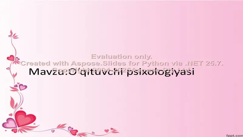 O‘qituvchi psixologiyasi