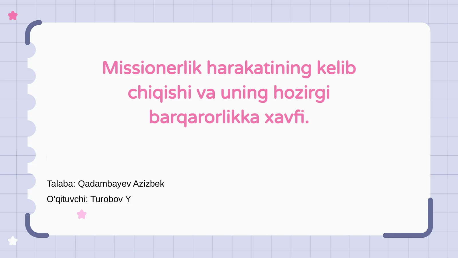 Missionerlik harakati: Tarixiy ko‘rinish