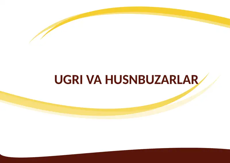 UGRI VA HUSNBUZARLAR