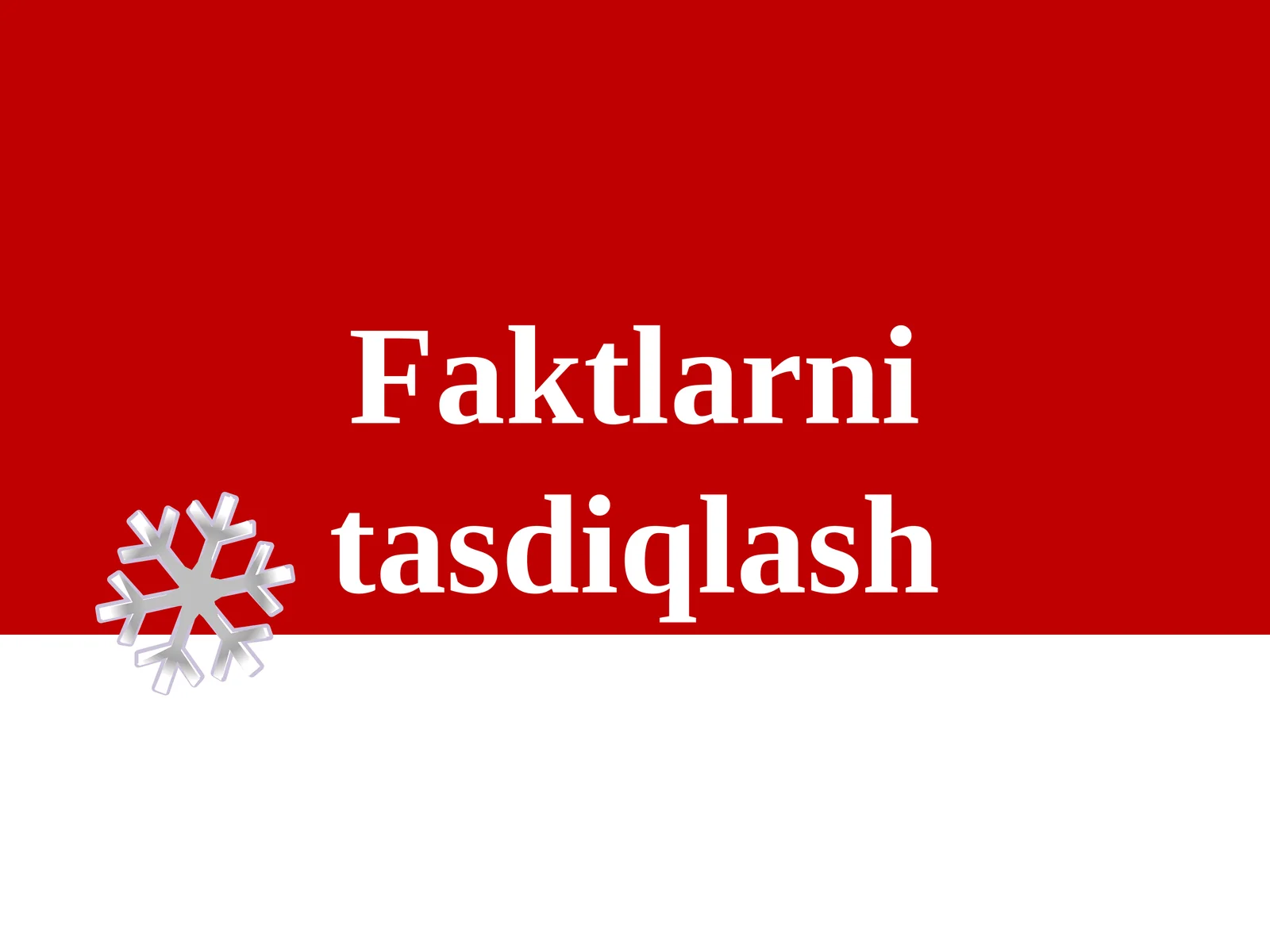 Faktlarni tasdiqlash