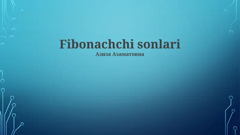 Fibonachchi sonlari