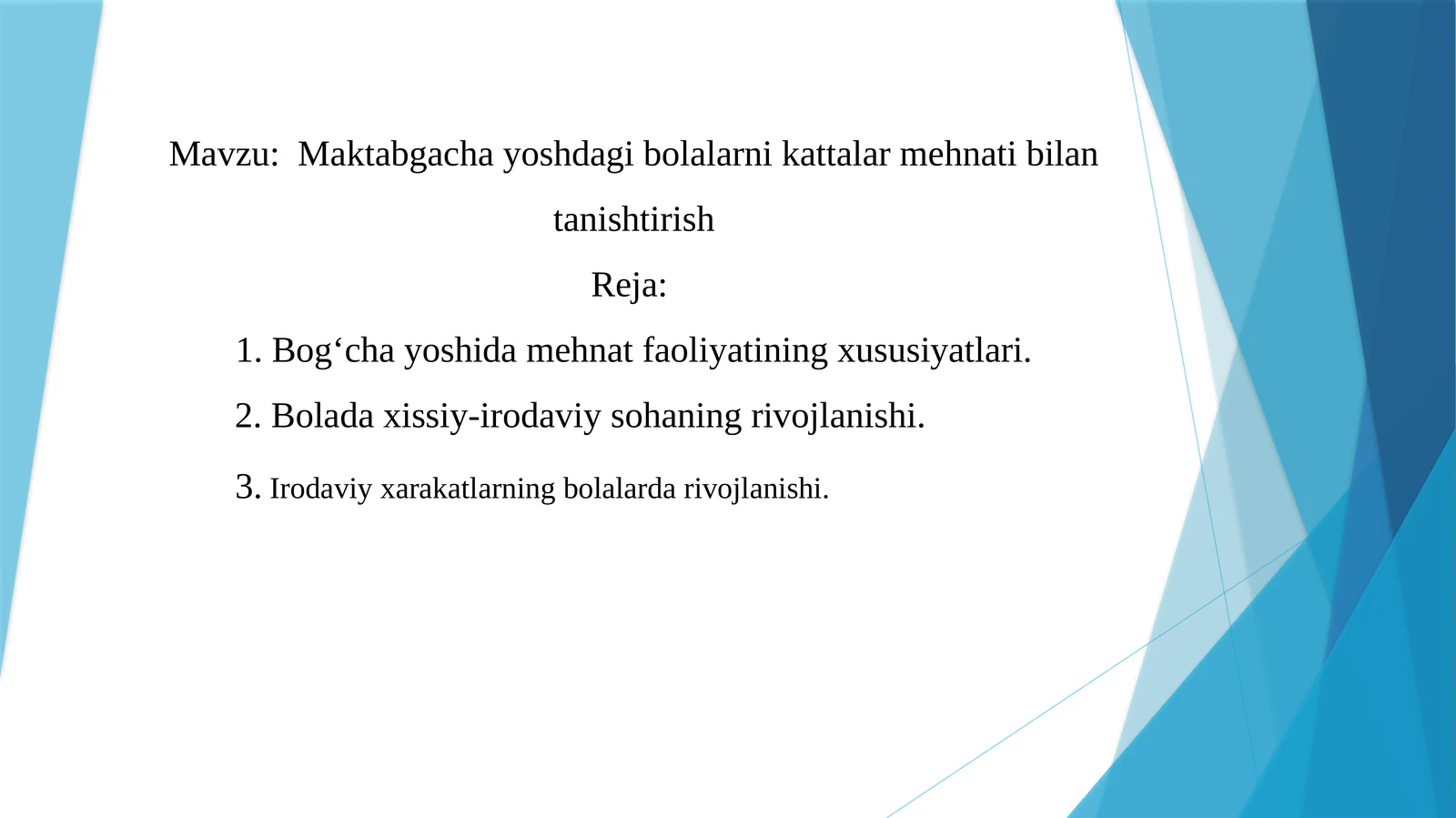 Maktabgacha yoshdagi bolalarni kattalar mehnati bilan tanishtirish