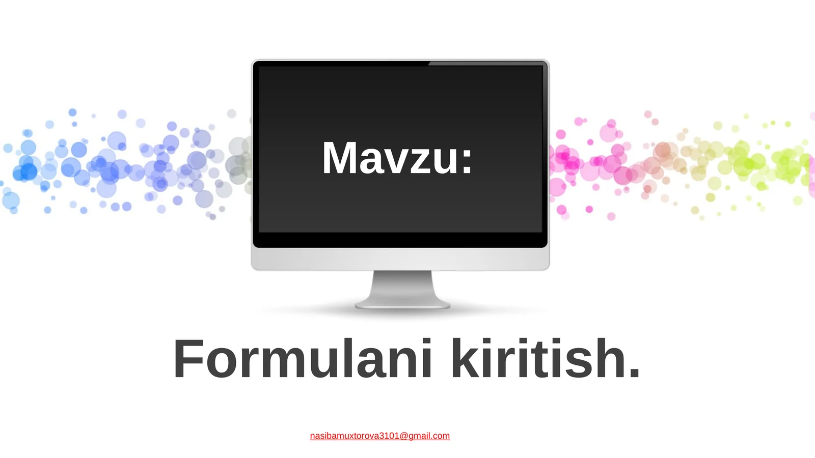 Formulanikiritish