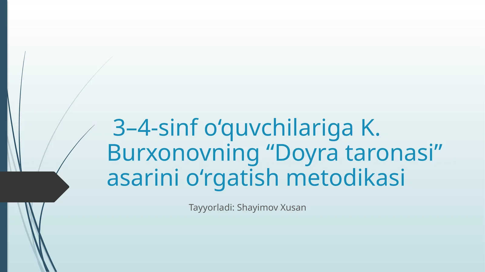 Doyra taronasi asarini o‘rgatish metodikasi