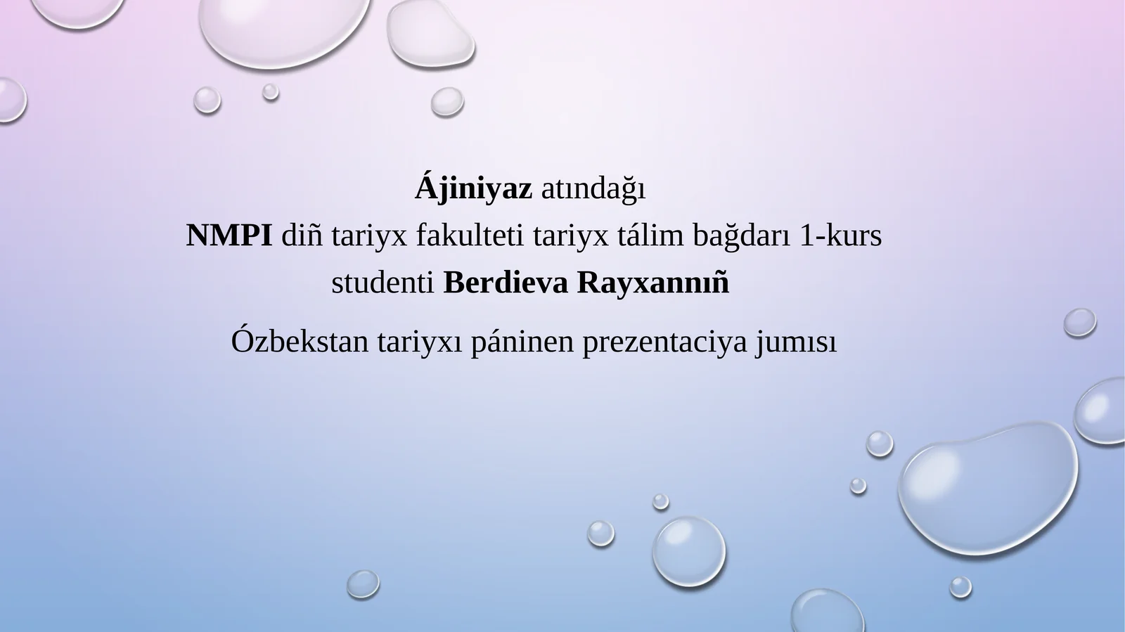 Arablardıń orta aziyaǵa bastırıp kiriwi, olardıń júrgizgen siyasatı hám oǵan qarsı gúresler