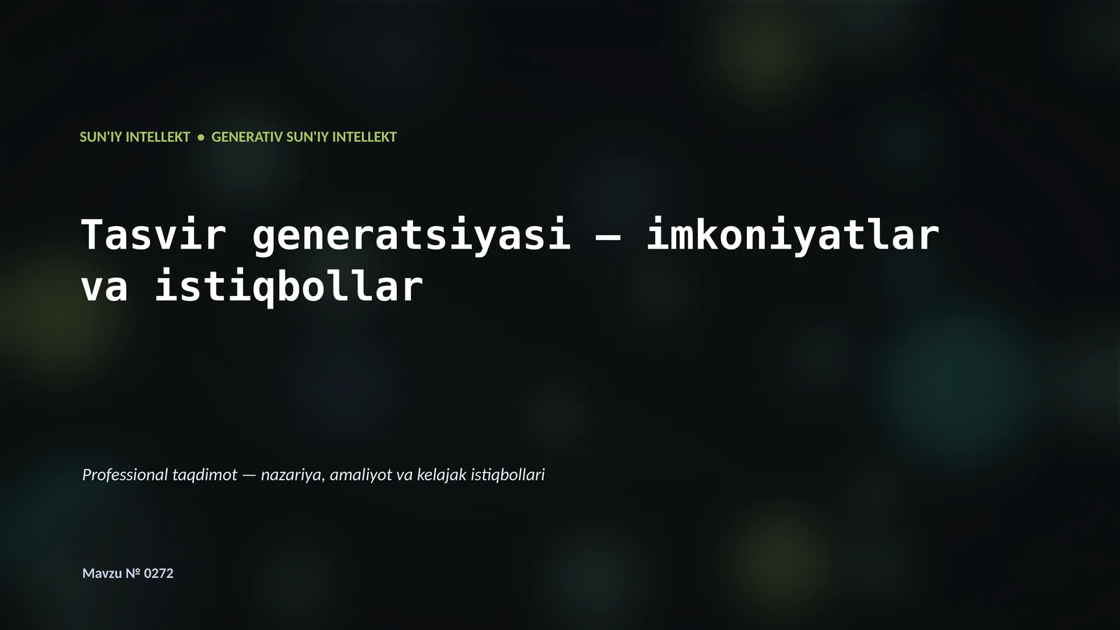 Generativ SUN'IY INTELLEKT
